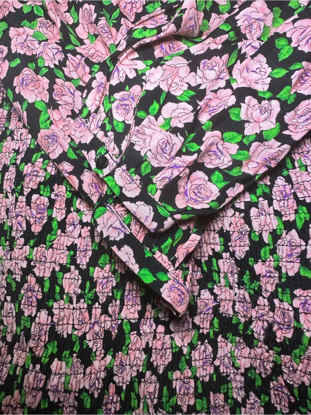 NWT ZARA pink rose floral print minidress in size Small - Picture 12 of 16